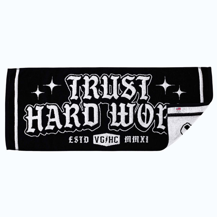 Hockey Trust Hard Work Gym Towel - - Accessories - Violent Gentlemen Hockey Lifestyle | Built by Fans for Fans | Perfect Gift for hockey fan or hockey players that live in the hockey culture