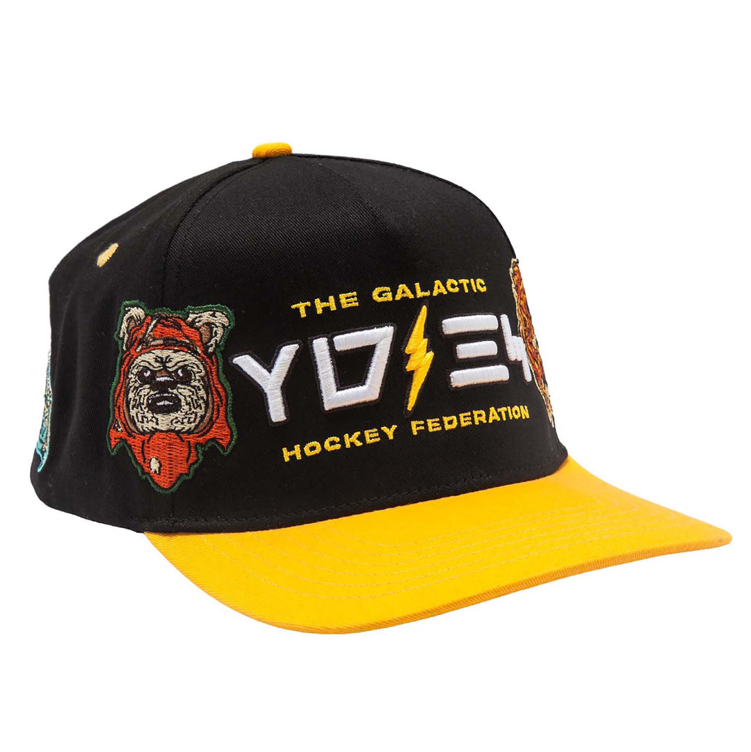 Hockey Galactic Hockey Federation A-Frame Snapback - - Hats - Violent Gentlemen Hockey Lifestyle | Built by Fans for Fans | Perfect Gift for hockey fan or hockey players that live in the hockey culture