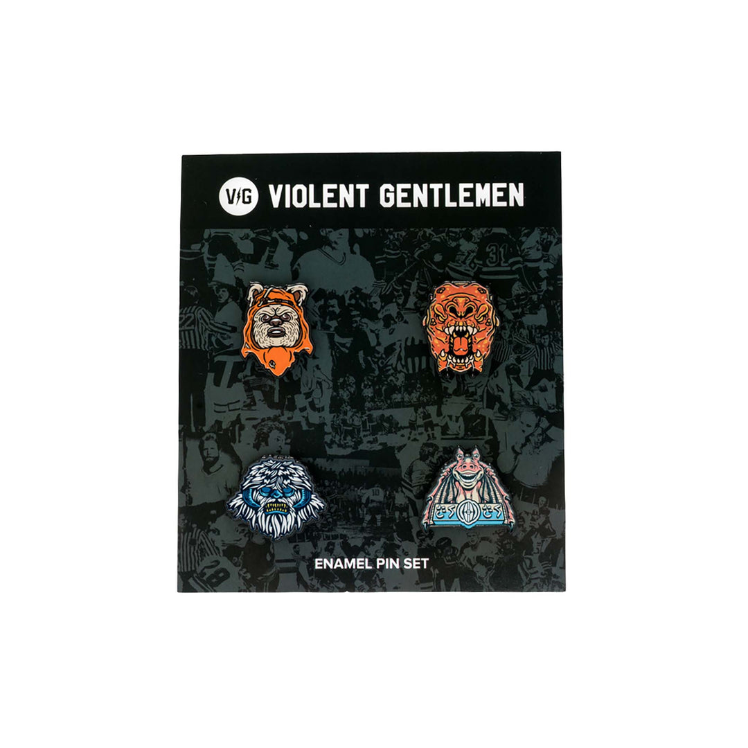 Hockey Galactic Hockey Federation Enamel Pin Set - - Accessories - Violent Gentlemen Hockey Lifestyle | Built by Fans for Fans | Perfect Gift for hockey fan or hockey players that live in the hockey culture