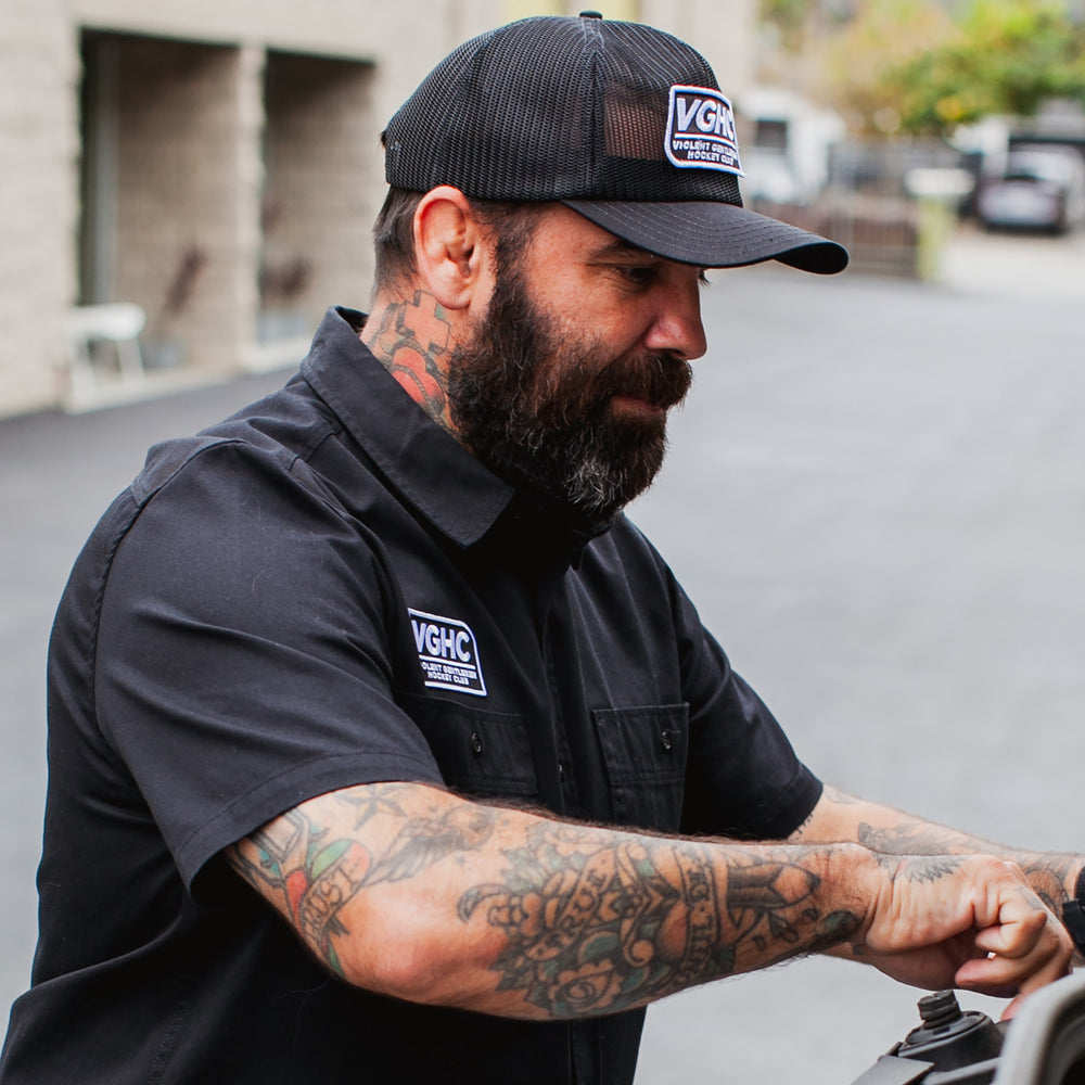 Hockey Clutch Mesh Hat - - Hats - Violent Gentlemen Hockey Lifestyle | Built by Fans for Fans | Perfect Gift for hockey fan or hockey players that live in the hockey culture