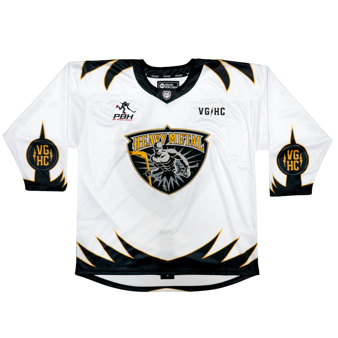 Hockey Heavy Metal Away PBH Jersey - - Jerseys - Violent Gentlemen Hockey Lifestyle | Built by Fans for Fans | Perfect Gift for hockey fan or hockey players that live in the hockey culture