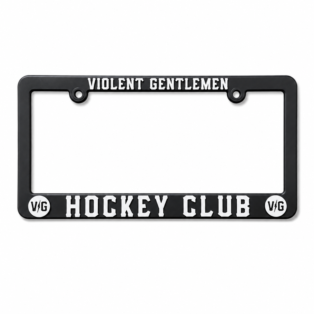 Hockey Hockey Club License Plate Frame - - Accessories - Violent Gentlemen Hockey Lifestyle | Built by Fans for Fans | Perfect Gift for hockey fan or hockey players that live in the hockey culture