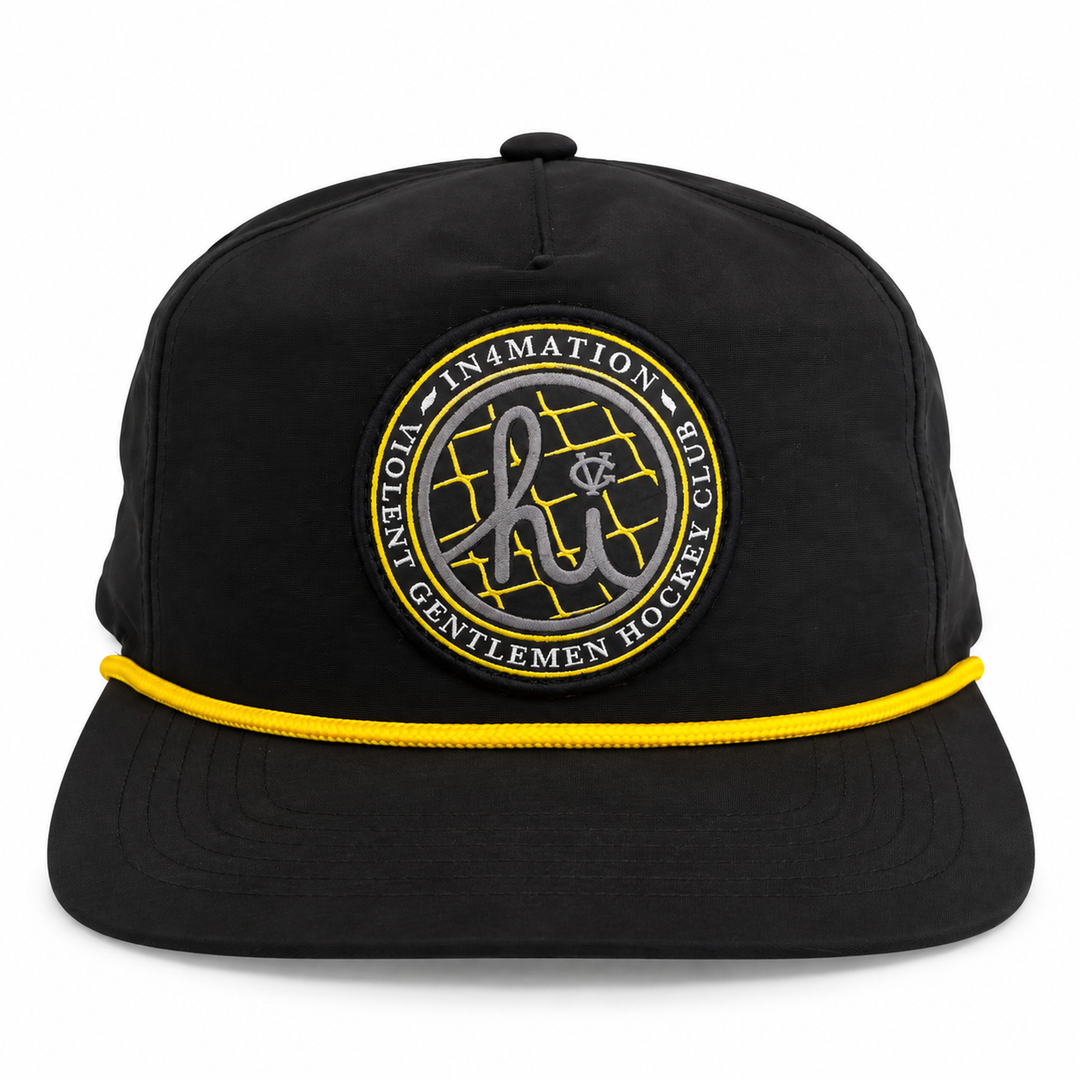 Hockey HI Script VGHC Unstructured Rope Hat - - Hats - Violent Gentlemen Hockey Lifestyle | Built by Fans for Fans | Perfect Gift for hockey fan or hockey players that live in the hockey culture