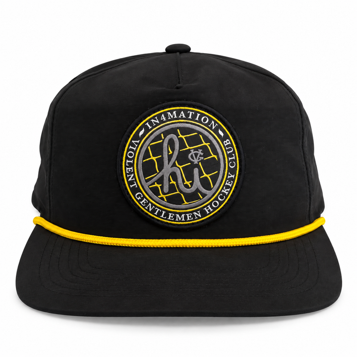 Hockey HI Script VGHC Unstructured Rope Hat - - Hats - Violent Gentlemen Hockey Lifestyle | Built by Fans for Fans | Perfect Gift for hockey fan or hockey players that live in the hockey culture