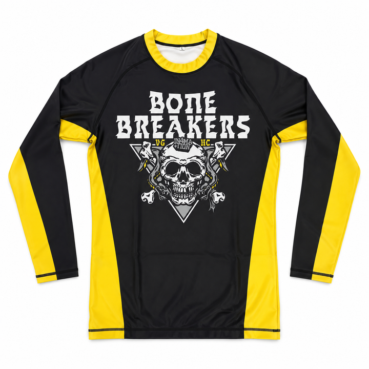 Hockey VG x IN4M Bone Breakers Long Sleeve Rash Guard - - Men's Long Sleeve T-Shirts - Violent Gentlemen Hockey Lifestyle | Built by Fans for Fans | Perfect Gift for hockey fan or hockey players that live in the hockey culture