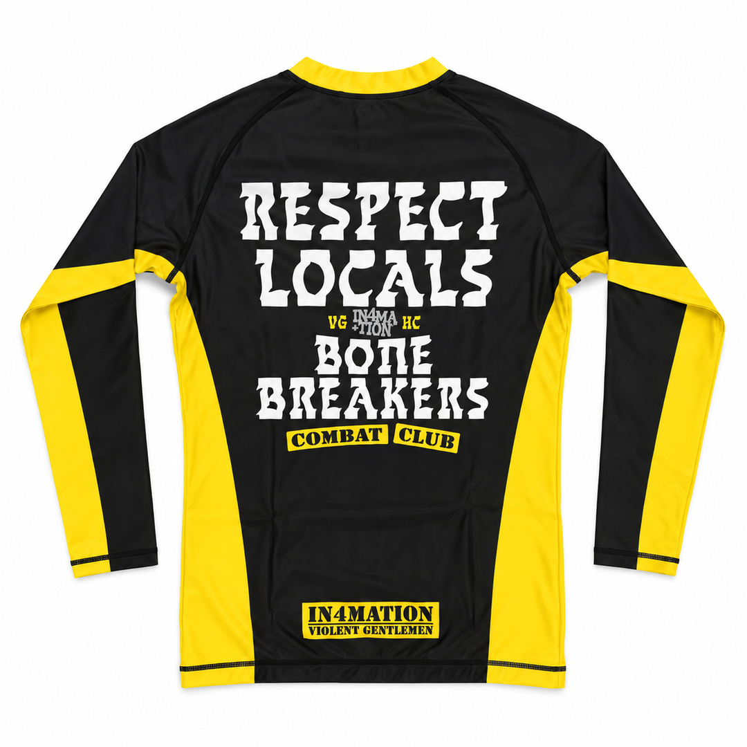 Hockey VG x IN4M Bone Breakers Long Sleeve Rash Guard - - Men's Long Sleeve T-Shirts - Violent Gentlemen Hockey Lifestyle | Built by Fans for Fans | Perfect Gift for hockey fan or hockey players that live in the hockey culture