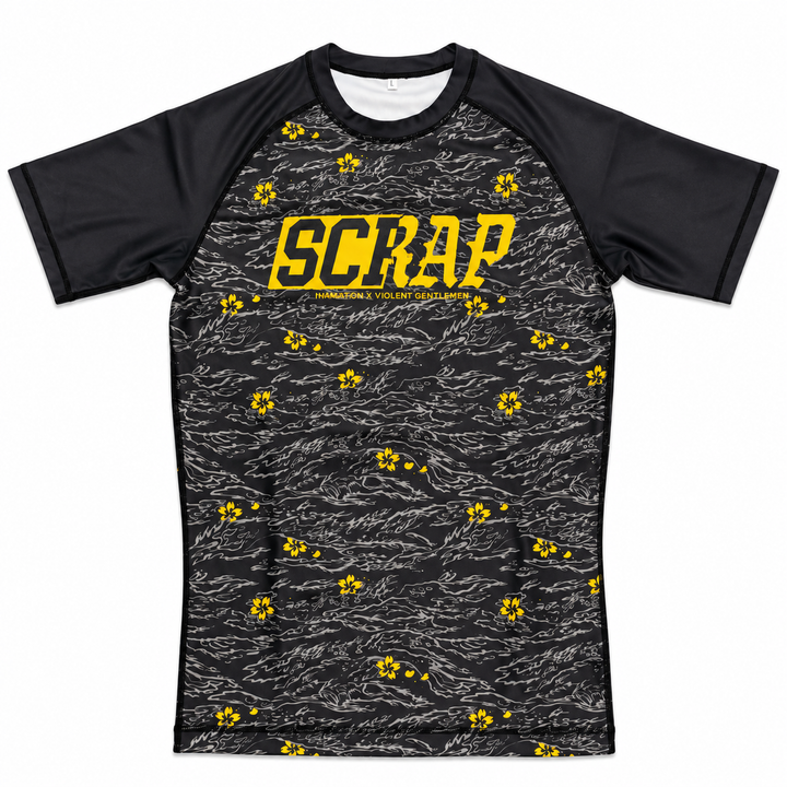 Hockey VG x IN4M Scrap Short Sleeve Rash Guard - - Men's T-Shirts - Violent Gentlemen Hockey Lifestyle | Built by Fans for Fans | Perfect Gift for hockey fan or hockey players that live in the hockey culture