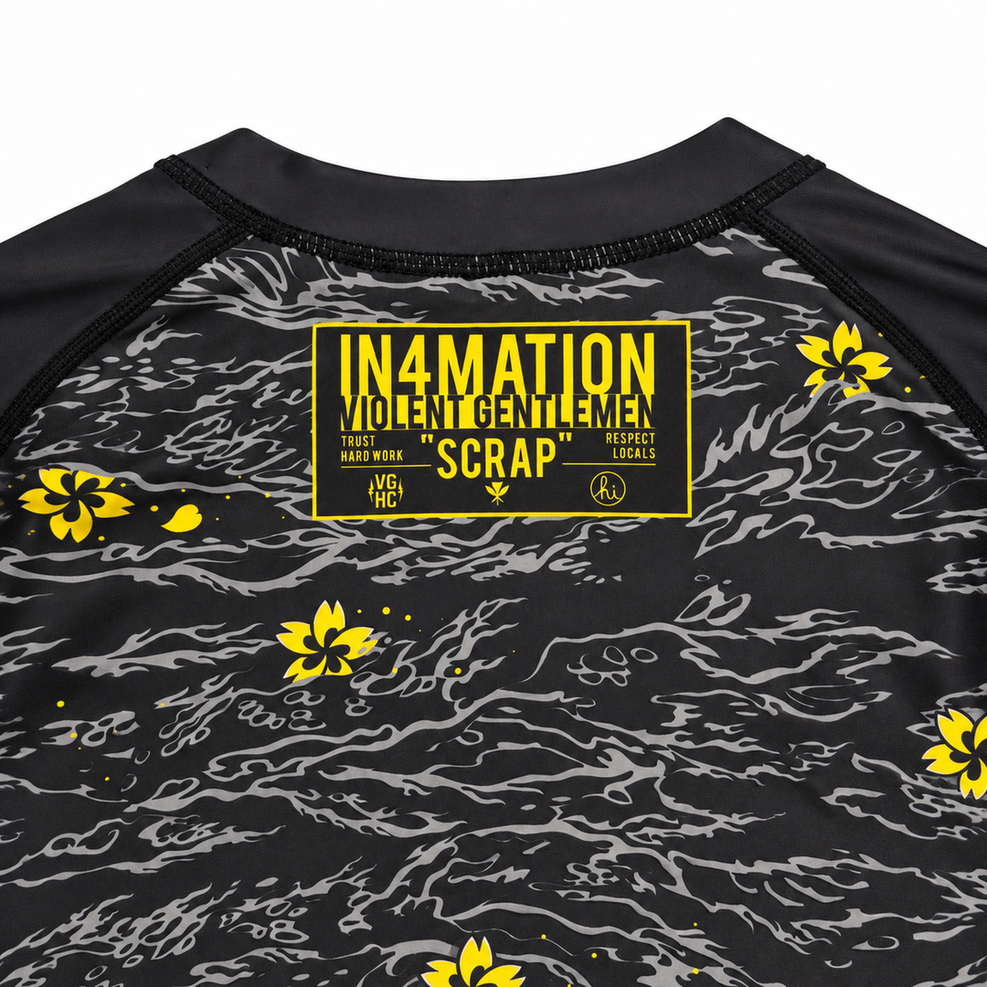 Hockey VG x IN4M Scrap Short Sleeve Rash Guard - - Men's T-Shirts - Violent Gentlemen Hockey Lifestyle | Built by Fans for Fans | Perfect Gift for hockey fan or hockey players that live in the hockey culture
