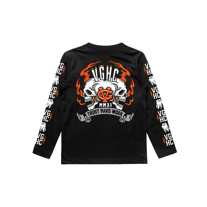 Hockey Rager Kids Long Sleeve Tee - - Kid's Long Sleeve T-Shirts - Violent Gentlemen Hockey Lifestyle | Built by Fans for Fans | Perfect Gift for hockey fan or hockey players that live in the hockey culture