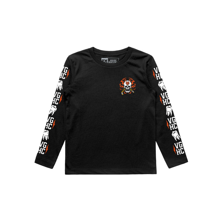 Hockey Rager Kids Long Sleeve Tee - - Kid's Long Sleeve T-Shirts - Violent Gentlemen Hockey Lifestyle | Built by Fans for Fans | Perfect Gift for hockey fan or hockey players that live in the hockey culture