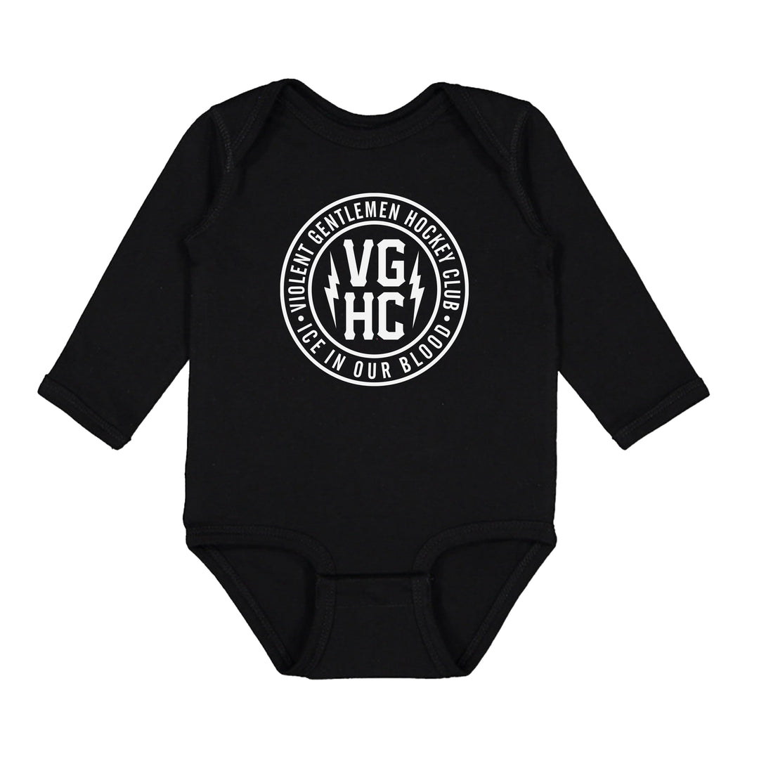 Hockey Agent Infant Long Sleeve Onesie - - Infant Onesies - Violent Gentlemen Hockey Lifestyle | Built by Fans for Fans | Perfect Gift for hockey fan or hockey players that live in the hockey culture