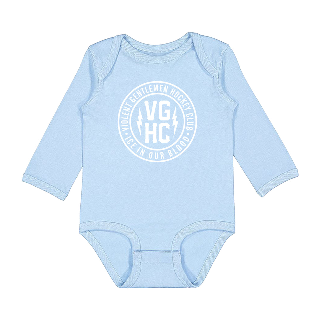 Hockey Agent Infant Long Sleeve Onesie - - Infant Onesies - Violent Gentlemen Hockey Lifestyle | Built by Fans for Fans | Perfect Gift for hockey fan or hockey players that live in the hockey culture