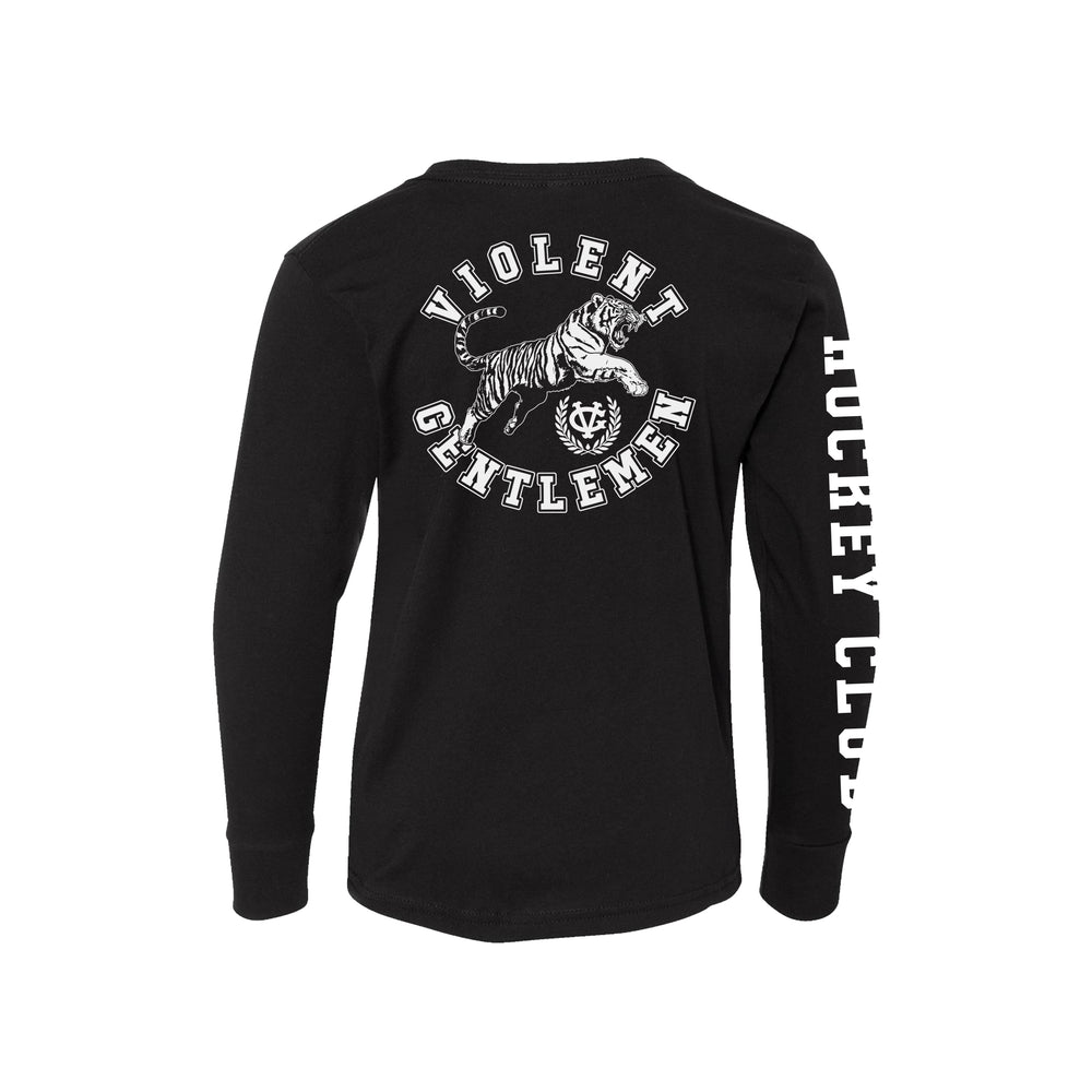 Hockey All Season Kids Long Sleeve Tee - - Kid's Long Sleeve T-Shirts - Violent Gentlemen Hockey Lifestyle | Built by Fans for Fans | Perfect Gift for hockey fan or hockey players that live in the hockey culture