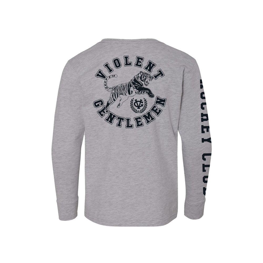 Hockey All Season Kids Long Sleeve Tee - - Kid's Long Sleeve T-Shirts - Violent Gentlemen Hockey Lifestyle | Built by Fans for Fans | Perfect Gift for hockey fan or hockey players that live in the hockey culture