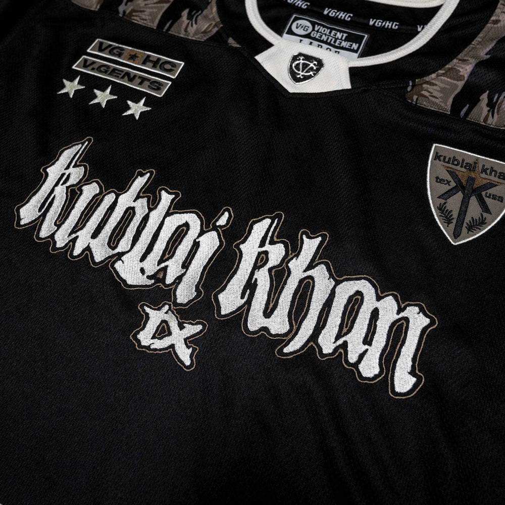 Hockey Kublai Khan TX Tiger Hockey Jersey - - Jerseys - Violent Gentlemen Hockey Lifestyle | Built by Fans for Fans | Perfect Gift for hockey fan or hockey players that live in the hockey culture