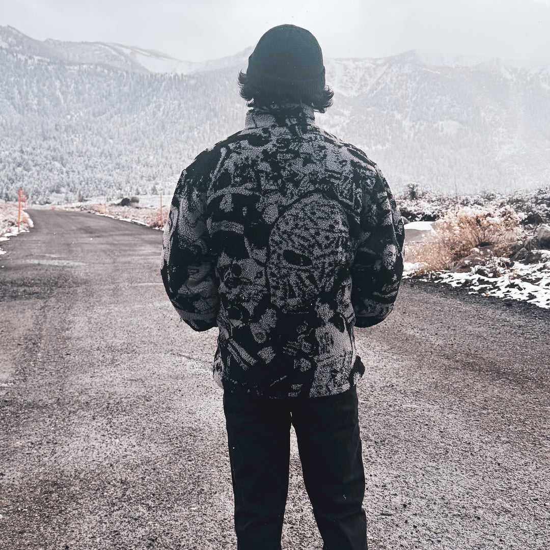 Hockey Brawl Sherpa Fleece Jacket - - Men's Jackets - Violent Gentlemen Hockey Lifestyle | Built by Fans for Fans | Perfect Gift for hockey fan or hockey players that live in the hockey culture