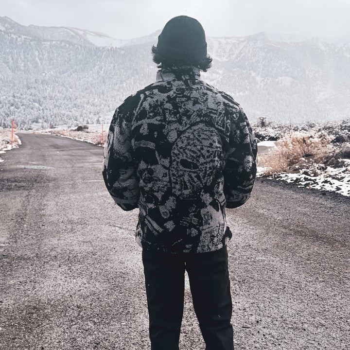 Hockey Brawl Sherpa Fleece Jacket - - Men's Jackets - Violent Gentlemen Hockey Lifestyle | Built by Fans for Fans | Perfect Gift for hockey fan or hockey players that live in the hockey culture