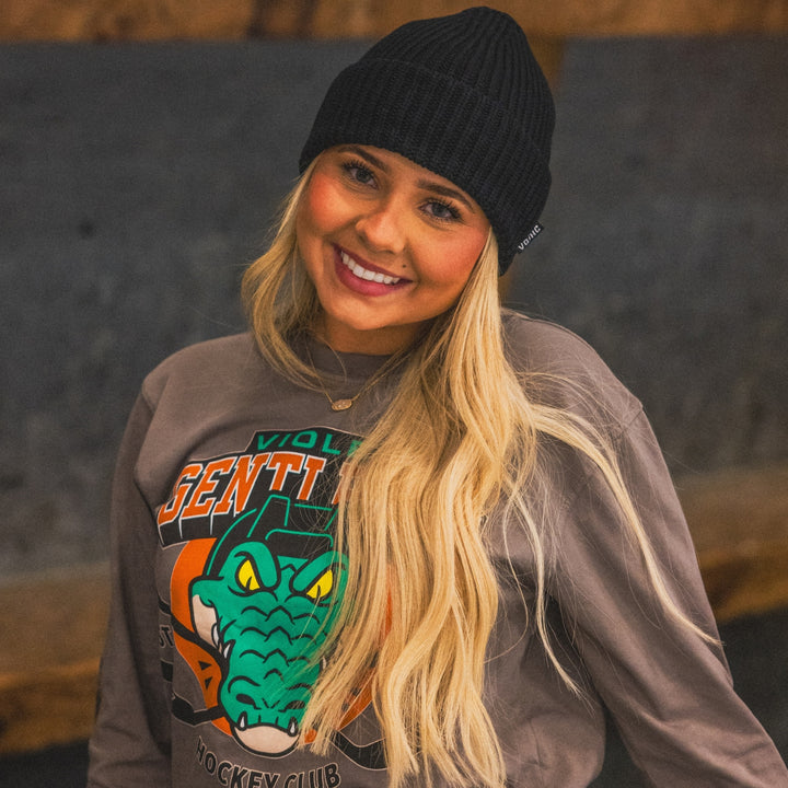 Hockey Pinnacle Premium Beanie - - Beanies - Violent Gentlemen Hockey Lifestyle | Built by Fans for Fans | Perfect Gift for hockey fan or hockey players that live in the hockey culture