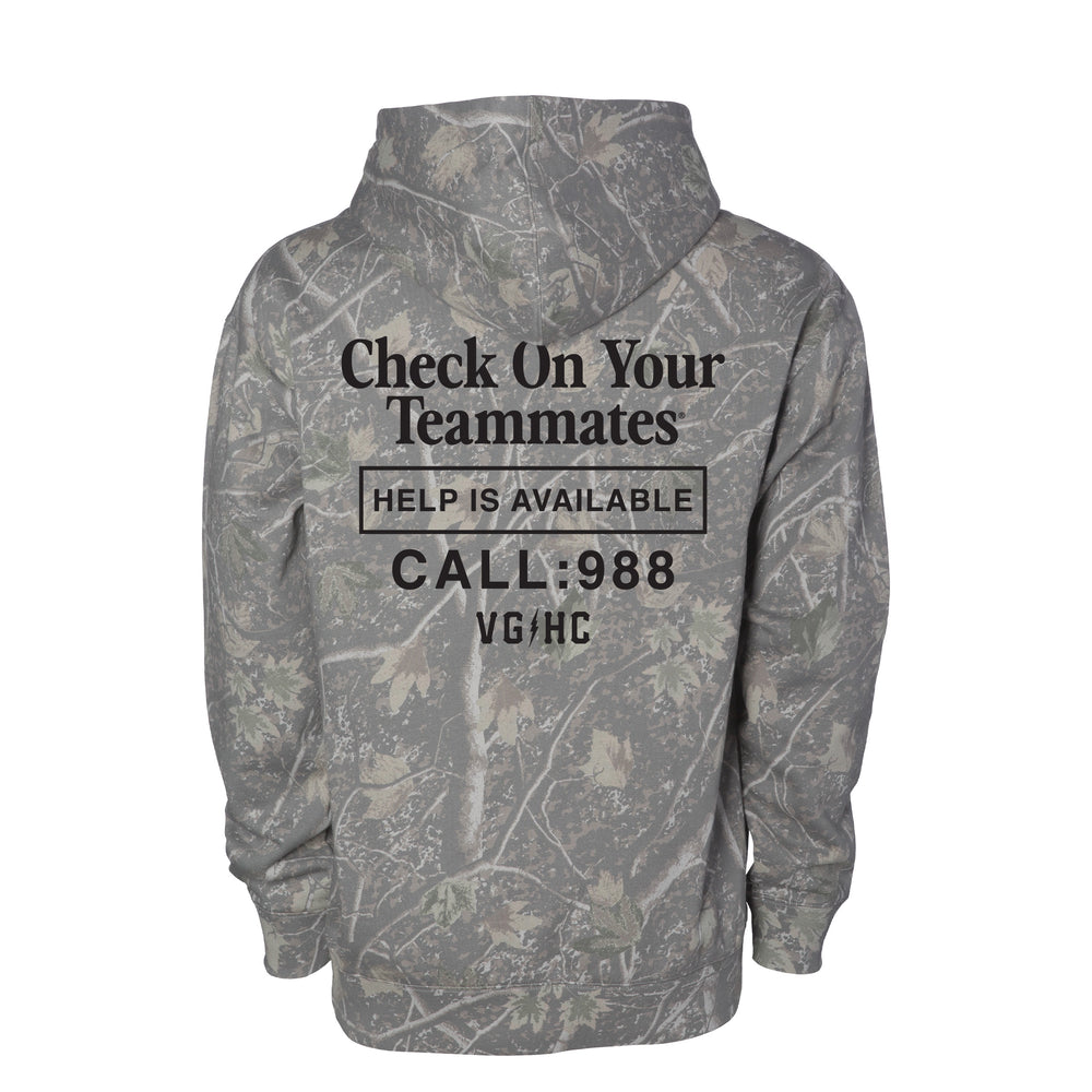 Hockey Check On Your Teammates Relaxed Pullover Hood - - Men's Fleece Tops - Violent Gentlemen Hockey Lifestyle | Built by Fans for Fans | Perfect Gift for hockey fan or hockey players that live in the hockey culture