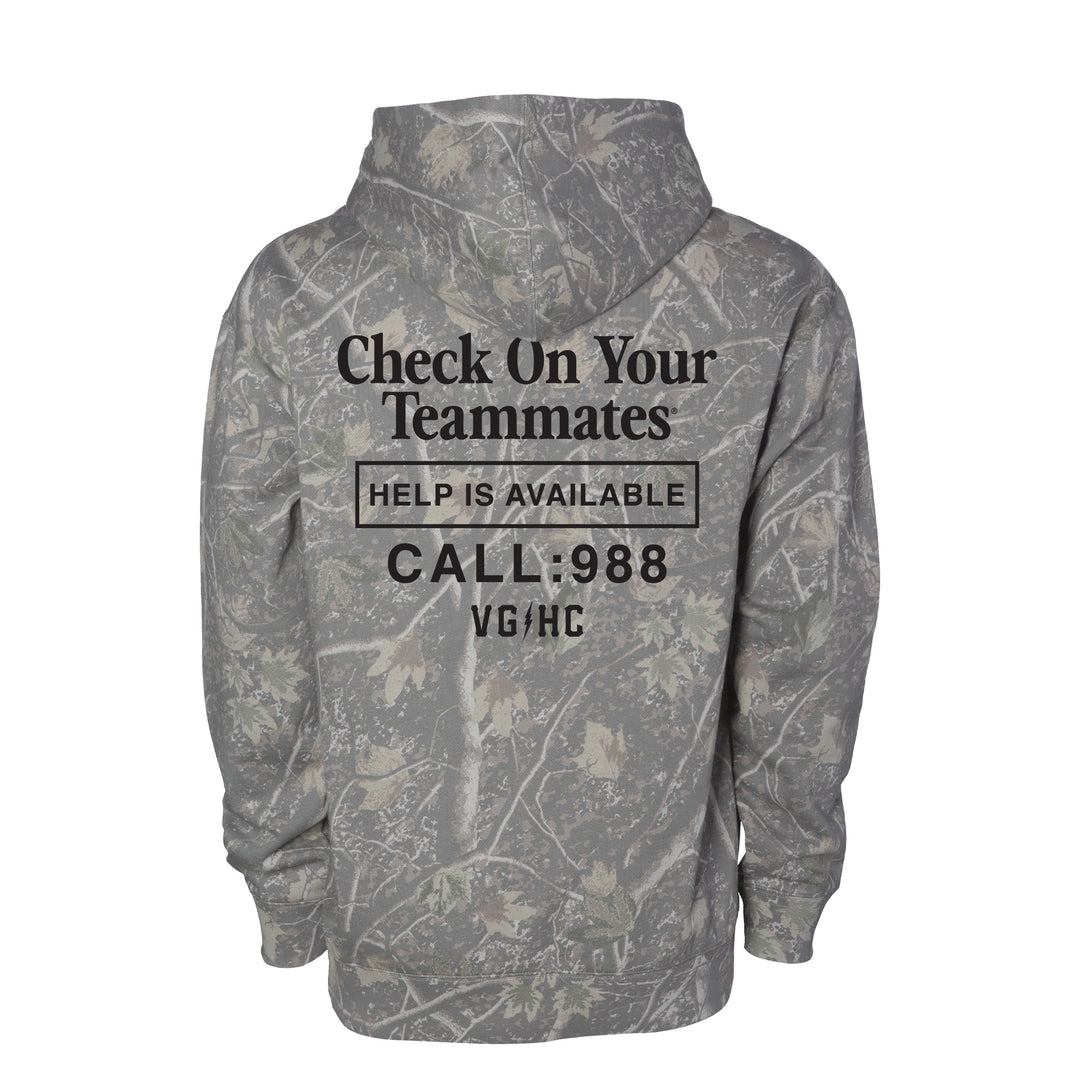 Hockey Check On Your Teammates Relaxed Pullover Hood - - Men's Fleece Tops - Violent Gentlemen Hockey Lifestyle | Built by Fans for Fans | Perfect Gift for hockey fan or hockey players that live in the hockey culture