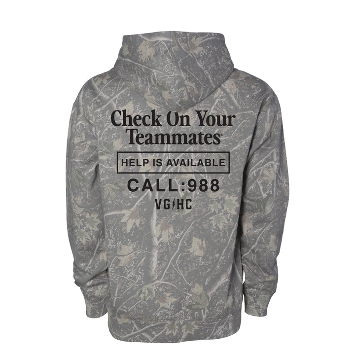 Hockey Check On Your Teammates Relaxed Pullover Hood - - Men's Fleece Tops - Violent Gentlemen Hockey Lifestyle | Built by Fans for Fans | Perfect Gift for hockey fan or hockey players that live in the hockey culture