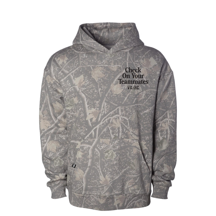 Hockey Check On Your Teammates Relaxed Pullover Hood - - Men's Fleece Tops - Violent Gentlemen Hockey Lifestyle | Built by Fans for Fans | Perfect Gift for hockey fan or hockey players that live in the hockey culture