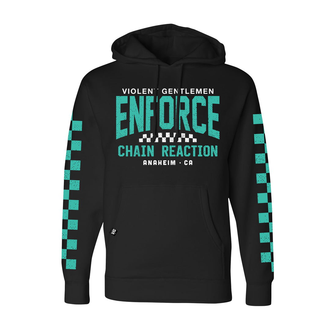 Hockey Enforce Chain Reaction Pullover Hood - - Men's Fleece Tops - Violent Gentlemen Hockey Lifestyle | Built by Fans for Fans | Perfect Gift for hockey fan or hockey players that live in the hockey culture