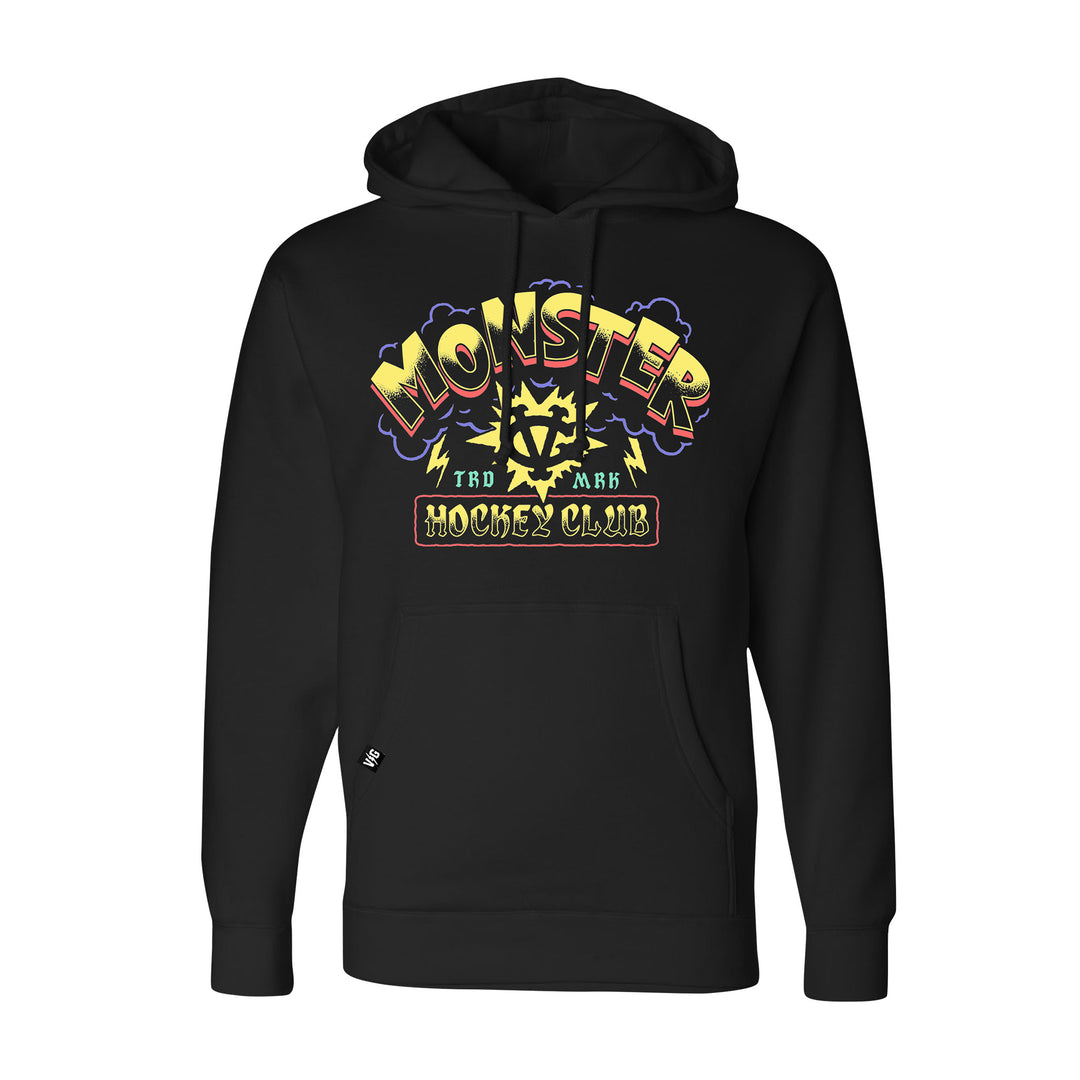 Hockey Monster Hockey Club Pullover Hood - - Men's Fleece Tops - Violent Gentlemen Hockey Lifestyle | Built by Fans for Fans | Perfect Gift for hockey fan or hockey players that live in the hockey culture