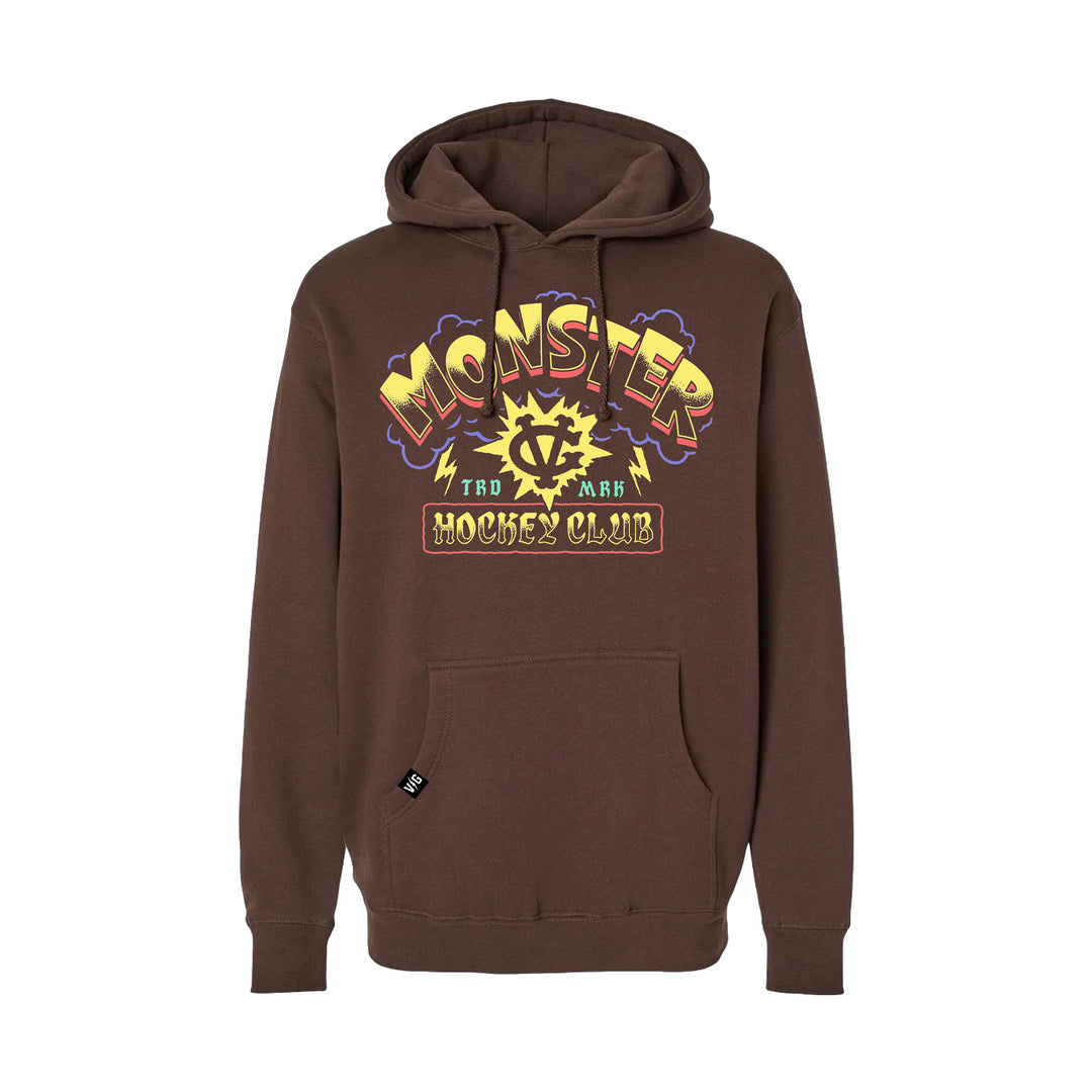 Hockey Monster Hockey Club Pullover Hood - - Men's Fleece Tops - Violent Gentlemen Hockey Lifestyle | Built by Fans for Fans | Perfect Gift for hockey fan or hockey players that live in the hockey culture