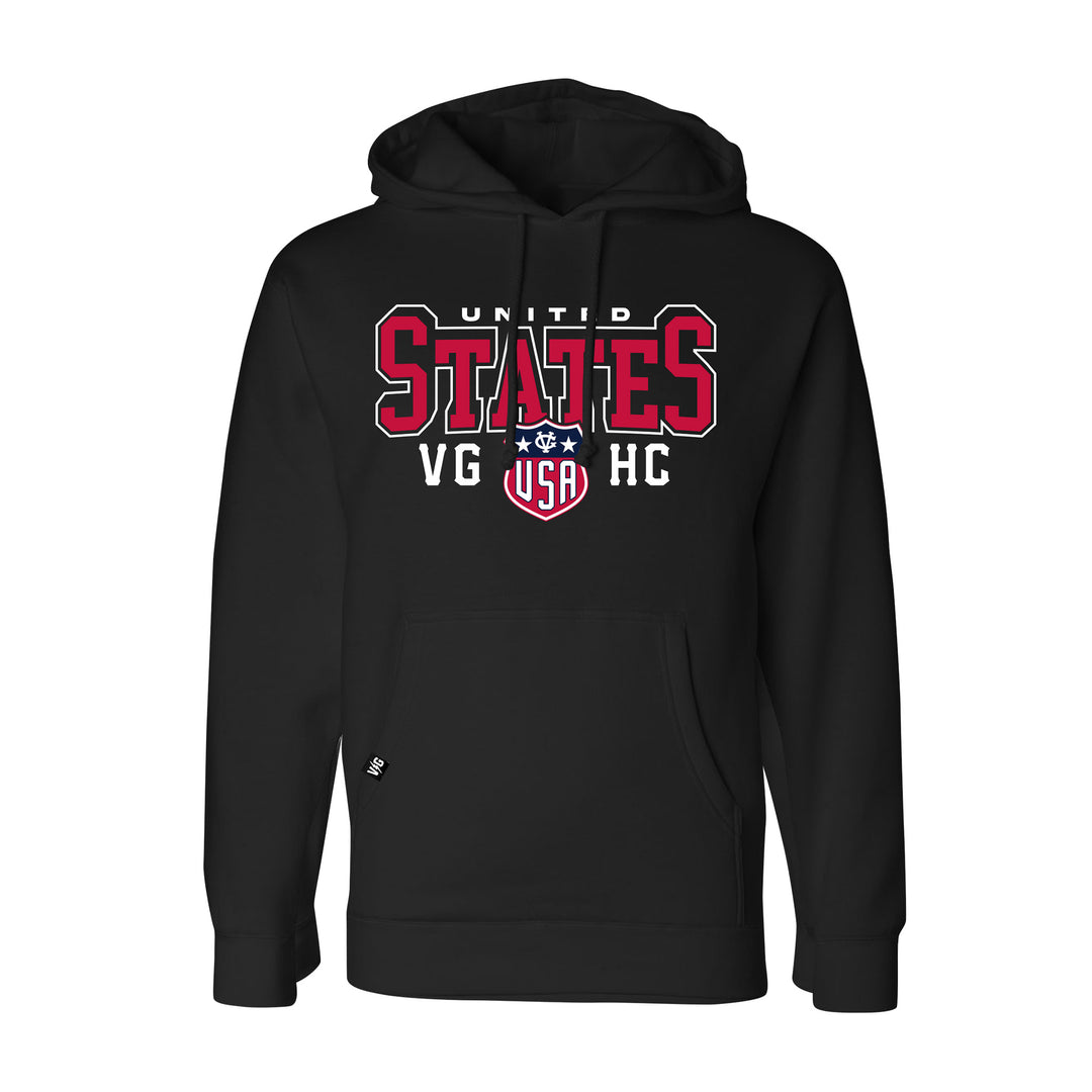 Hockey USA 2026 Pullover Hood - - Men's Fleece Tops - Violent Gentlemen Hockey Lifestyle | Built by Fans for Fans | Perfect Gift for hockey fan or hockey players that live in the hockey culture