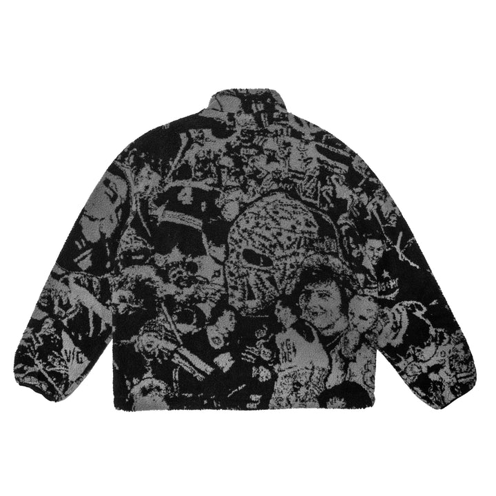 Hockey Brawl Sherpa Fleece Jacket - - Men's Jackets - Violent Gentlemen Hockey Lifestyle | Built by Fans for Fans | Perfect Gift for hockey fan or hockey players that live in the hockey culture