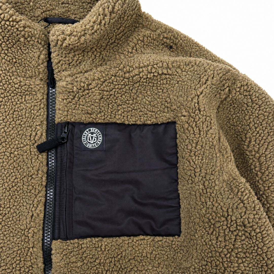 Hockey VG Sherpa Fleece Jacket - - Men's Jackets - Violent Gentlemen Hockey Lifestyle | Built by Fans for Fans | Perfect Gift for hockey fan or hockey players that live in the hockey culture