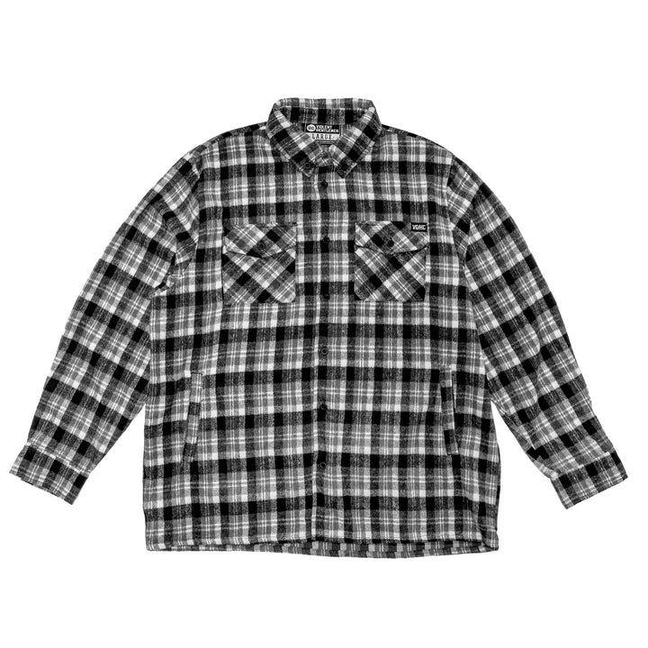 Hockey Stronghold Heavyweight Flannel Overshirt - - Men's Flannels - Violent Gentlemen Hockey Lifestyle | Built by Fans for Fans | Perfect Gift for hockey fan or hockey players that live in the hockey culture