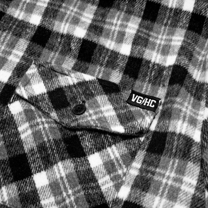 Hockey Stronghold Heavyweight Flannel Overshirt - - Men's Flannels - Violent Gentlemen Hockey Lifestyle | Built by Fans for Fans | Perfect Gift for hockey fan or hockey players that live in the hockey culture
