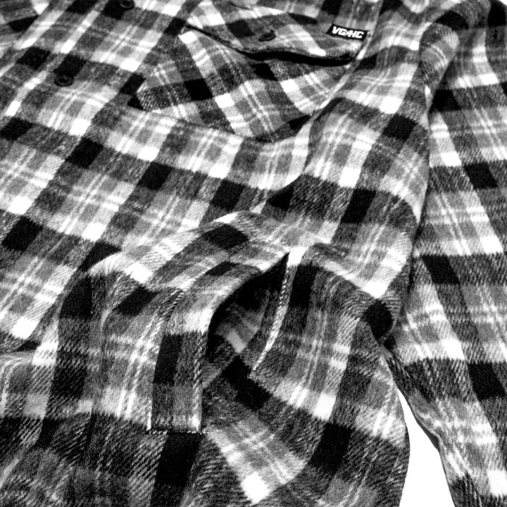 Hockey Stronghold Heavyweight Flannel Overshirt - - Men's Flannels - Violent Gentlemen Hockey Lifestyle | Built by Fans for Fans | Perfect Gift for hockey fan or hockey players that live in the hockey culture