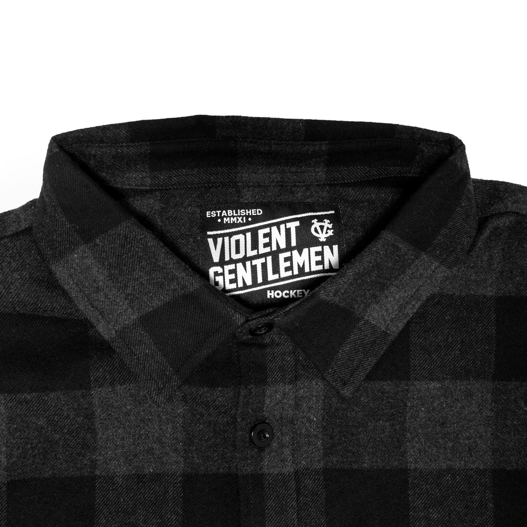 Hockey Lumberman Flannel - - Men's Flannels - Violent Gentlemen Hockey Lifestyle | Built by Fans for Fans | Perfect Gift for hockey fan or hockey players that live in the hockey culture