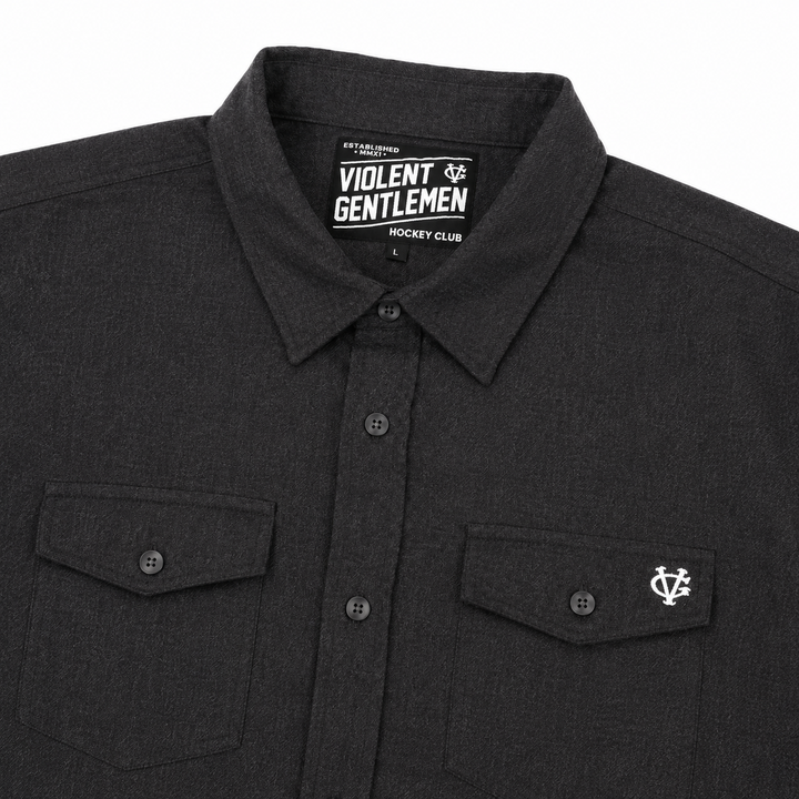 Hockey Lumberman Flannel - - Men's Flannels - Violent Gentlemen Hockey Lifestyle | Built by Fans for Fans | Perfect Gift for hockey fan or hockey players that live in the hockey culture