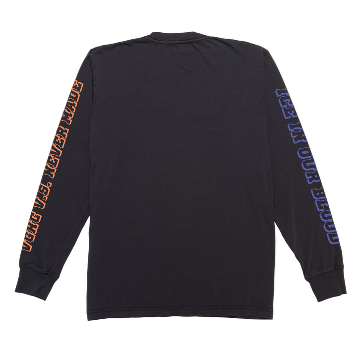 Hockey Punk Garment Dye Long Sleeve Tee - - Men's Long Sleeve T-Shirts - Violent Gentlemen Hockey Lifestyle | Built by Fans for Fans | Perfect Gift for hockey fan or hockey players that live in the hockey culture