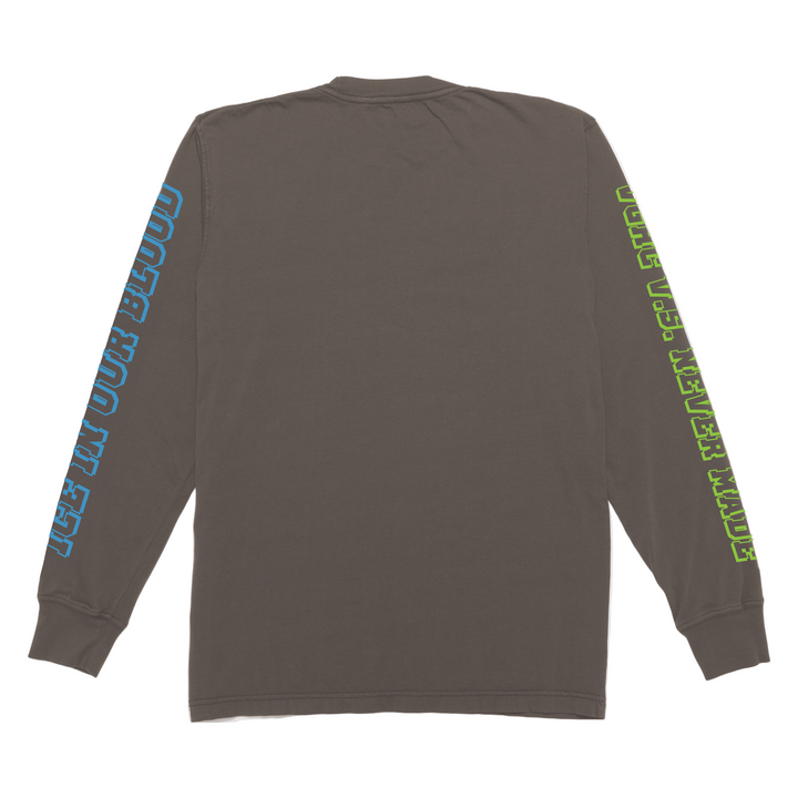 Hockey Punk Garment Dye Long Sleeve Tee - - Men's Long Sleeve T-Shirts - Violent Gentlemen Hockey Lifestyle | Built by Fans for Fans | Perfect Gift for hockey fan or hockey players that live in the hockey culture