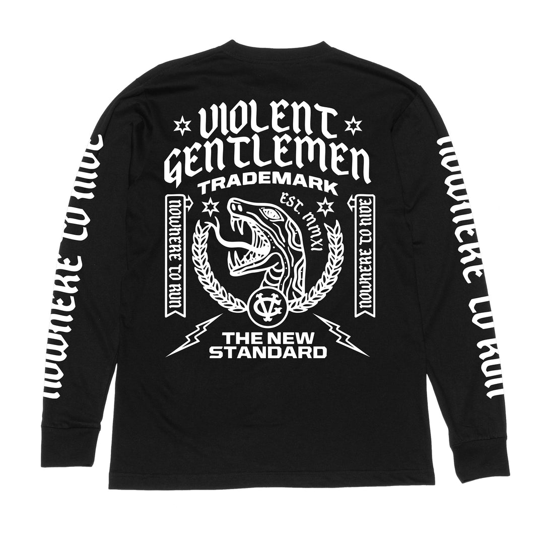 Hockey The New Standard Long Sleeve Tee - - Men's Long Sleeve T-Shirts - Violent Gentlemen Hockey Lifestyle | Built by Fans for Fans | Perfect Gift for hockey fan or hockey players that live in the hockey culture