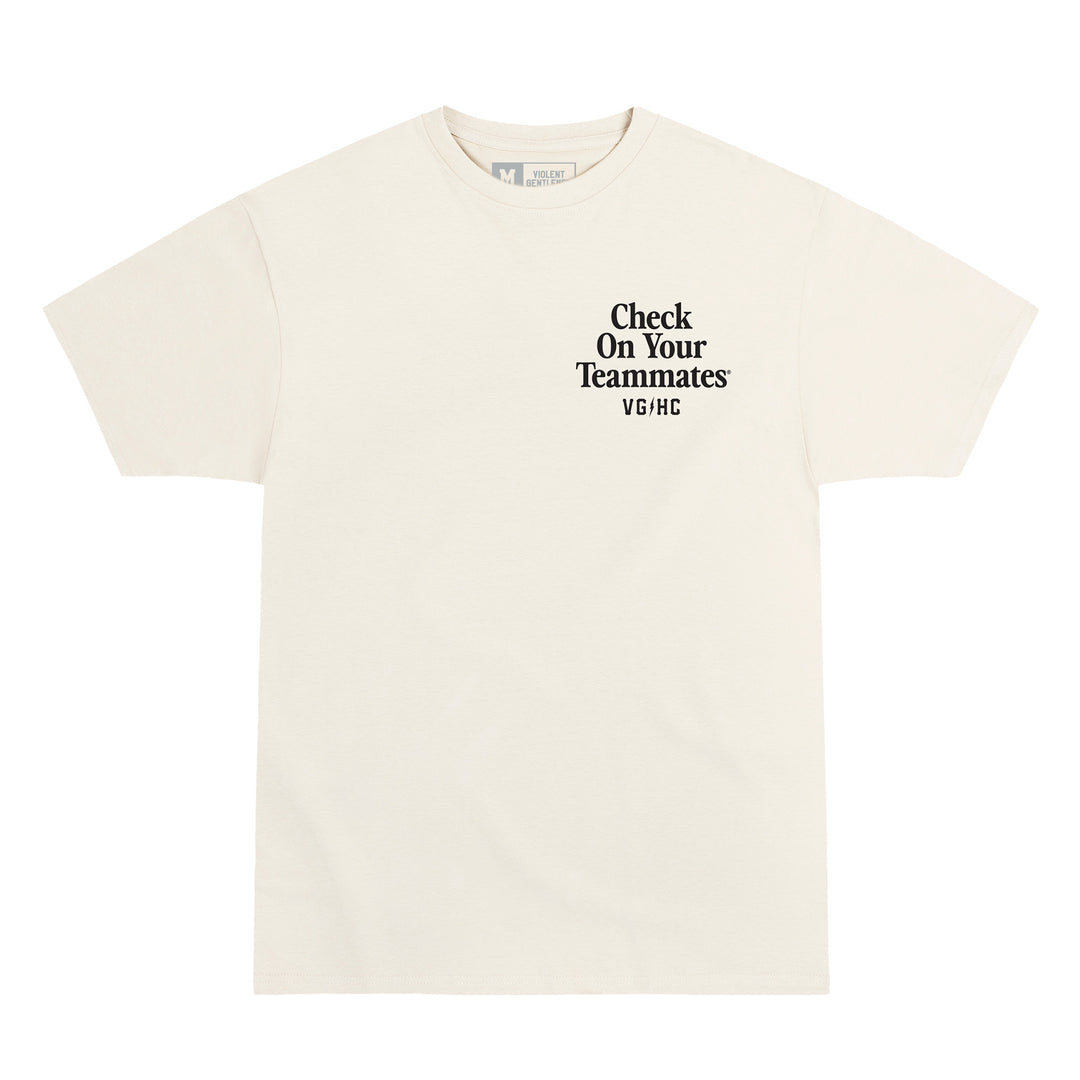 Hockey Check On Your Teammates Premium Tee - - Men's T-Shirts - Violent Gentlemen Hockey Lifestyle | Built by Fans for Fans | Perfect Gift for hockey fan or hockey players that live in the hockey culture