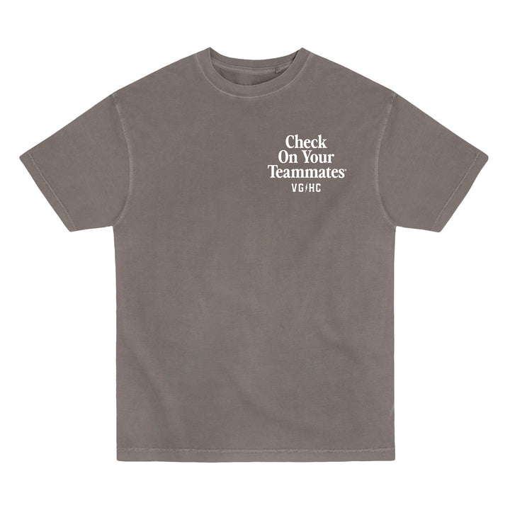 Hockey Check On Your Teammates Garment Dye Tee - - Men's T-Shirts - Violent Gentlemen Hockey Lifestyle | Built by Fans for Fans | Perfect Gift for hockey fan or hockey players that live in the hockey culture