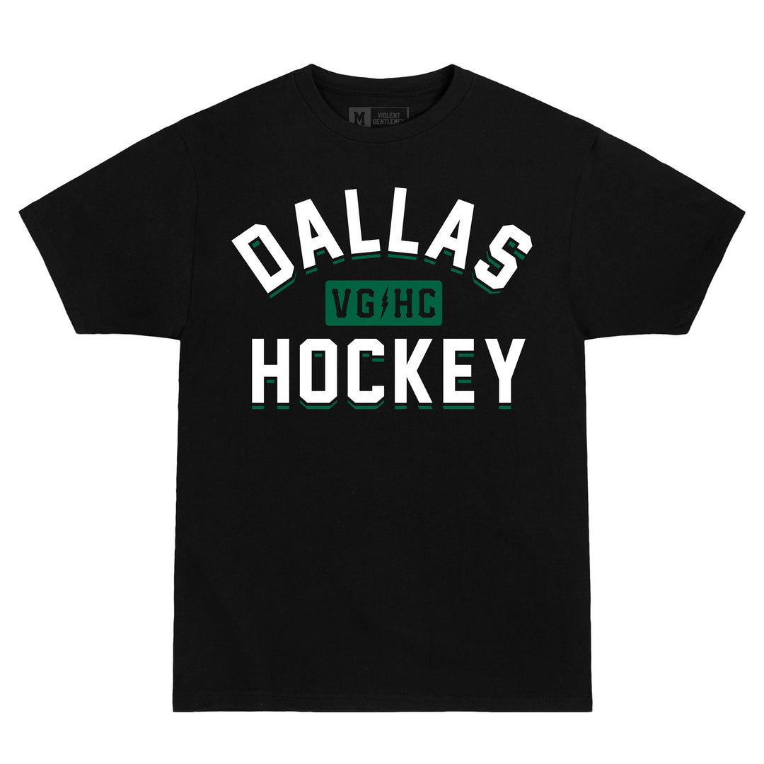 Hockey Dallas Hockey Premium Tee - - Men's T-Shirts - Violent Gentlemen Hockey Lifestyle | Built by Fans for Fans | Perfect Gift for hockey fan or hockey players that live in the hockey culture
