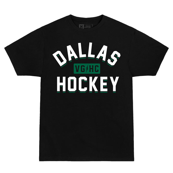 Hockey Dallas Hockey Premium Tee - - Men's T-Shirts - Violent Gentlemen Hockey Lifestyle | Built by Fans for Fans | Perfect Gift for hockey fan or hockey players that live in the hockey culture