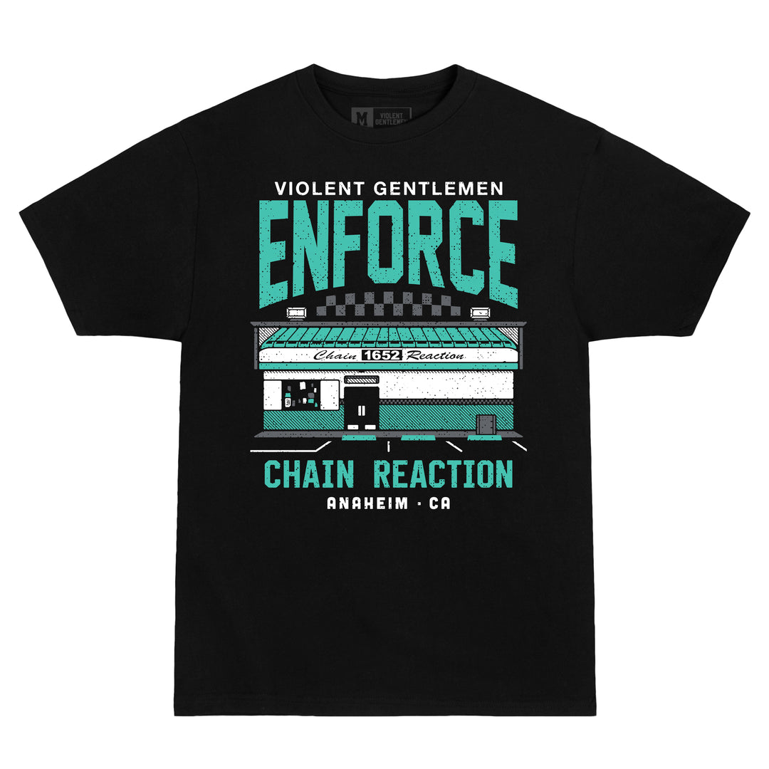 Hockey Enforce Chain Reaction Premium Tee - - Men's T-Shirts - Violent Gentlemen Hockey Lifestyle | Built by Fans for Fans | Perfect Gift for hockey fan or hockey players that live in the hockey culture