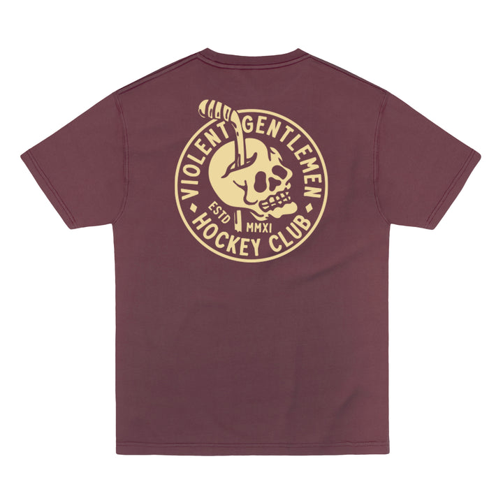 Hockey Headache Garment Dye Tee - - Men's T-Shirts - Violent Gentlemen Hockey Lifestyle | Built by Fans for Fans | Perfect Gift for hockey fan or hockey players that live in the hockey culture
