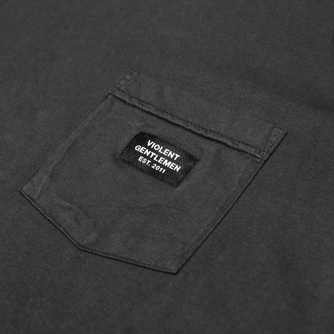Hockey Lemieux Garment Dye Pocket Tee - - Men's T-Shirts - Violent Gentlemen Hockey Lifestyle | Built by Fans for Fans | Perfect Gift for hockey fan or hockey players that live in the hockey culture