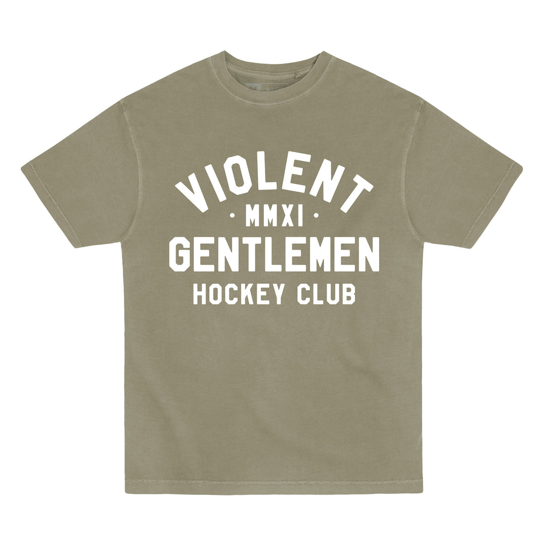 Hockey Loyalty Garment Dye Tee - - Men's T-Shirts - Violent Gentlemen Hockey Lifestyle | Built by Fans for Fans | Perfect Gift for hockey fan or hockey players that live in the hockey culture