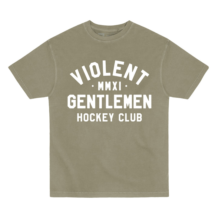 Hockey Loyalty Garment Dye Tee - - Men's T-Shirts - Violent Gentlemen Hockey Lifestyle | Built by Fans for Fans | Perfect Gift for hockey fan or hockey players that live in the hockey culture