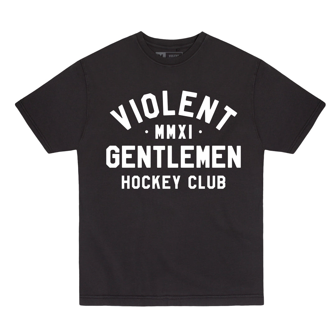 Hockey Loyalty Garment Dye Tee - - Men's T-Shirts - Violent Gentlemen Hockey Lifestyle | Built by Fans for Fans | Perfect Gift for hockey fan or hockey players that live in the hockey culture